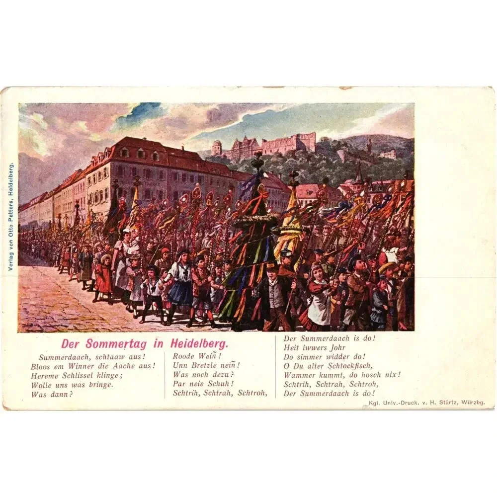 Der Sommertag in Heidelberg Germany Postcard